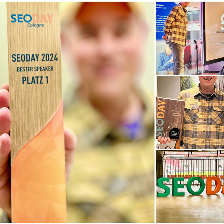 Auszeichnung SEODAY 2024: Platz 1 als bester Speaker für Christian Tembrink